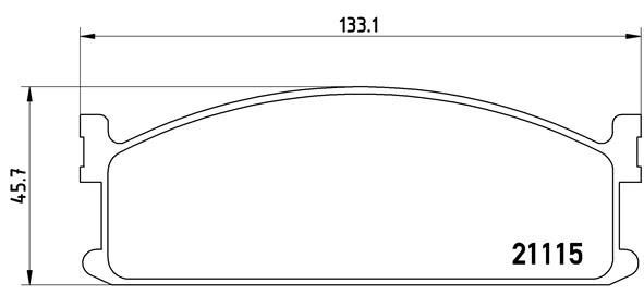 Obrázok Sada brzdových platničiek kotúčovej brzdy BREMBO  P59008