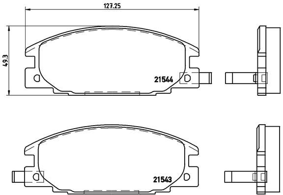 Obrázok Sada brzdových platničiek kotúčovej brzdy BREMBO  P59015