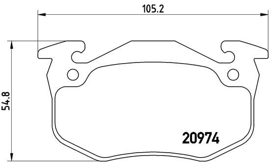 Obrázok Sada brzdových platničiek kotúčovej brzdy BREMBO  P61032
