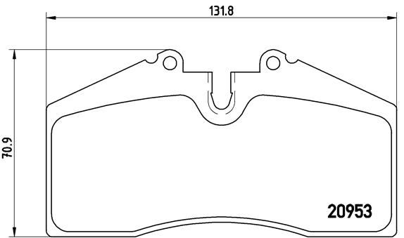Obrázok Sada brzdových platničiek kotúčovej brzdy BREMBO  P65005