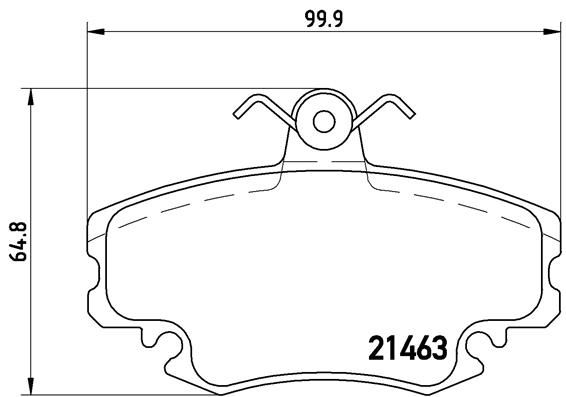 Obrázok Sada brzdových platničiek kotúčovej brzdy BREMBO  P68008