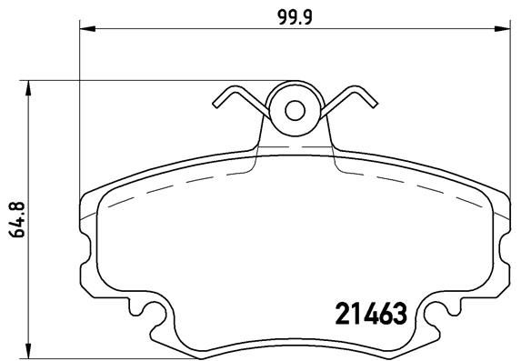 Obrázok Sada brzdových platničiek kotúčovej brzdy BREMBO  P68038
