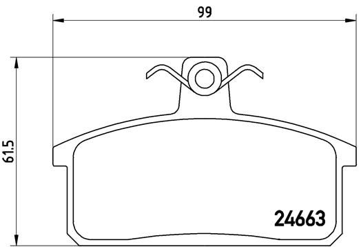 Obrázok Sada brzdových platničiek kotúčovej brzdy BREMBO  P79007