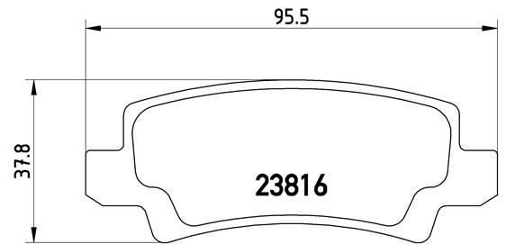 Obrázok Sada brzdových platničiek kotúčovej brzdy BREMBO  P83065