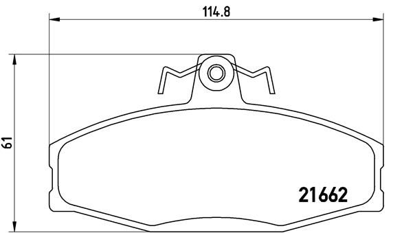 Obrázok Sada brzdových platničiek kotúčovej brzdy BREMBO  P85022