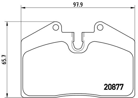 Obrázok Sada brzdových platničiek kotúčovej brzdy BREMBO  P85094