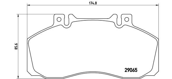 Obrázok Sada brzdových platničiek kotúčovej brzdy BREMBO  PA6008