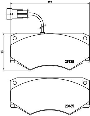 Obrázok Sada brzdových platničiek kotúčovej brzdy BREMBO  PA6016