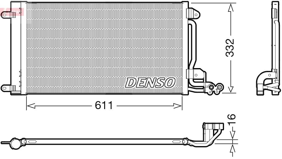 Obrázok Kondenzátor klimatizácie DENSO  DCN02034