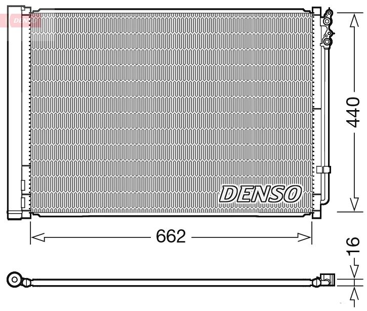 Obrázok Kondenzátor klimatizácie DENSO  DCN05032