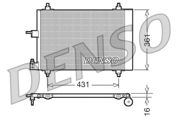 Obrázok Kondenzátor klimatizácie DENSO  DCN07009