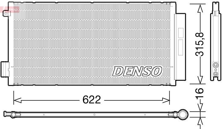 Obrázok Kondenzátor klimatizácie DENSO  DCN09044