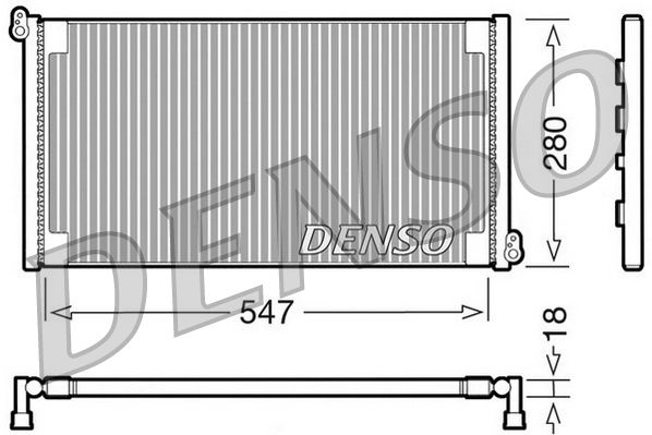 Obrázok Kondenzátor klimatizácie DENSO  DCN09081