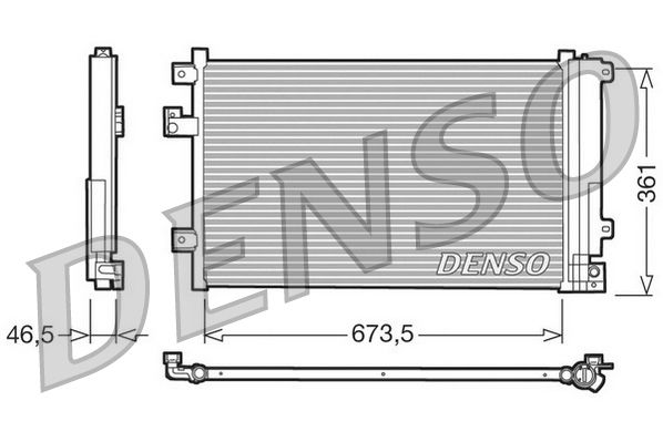 Obrázok Kondenzátor klimatizácie DENSO  DCN09084