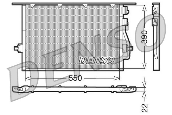 Obrázok Kondenzátor klimatizácie DENSO  DCN10014