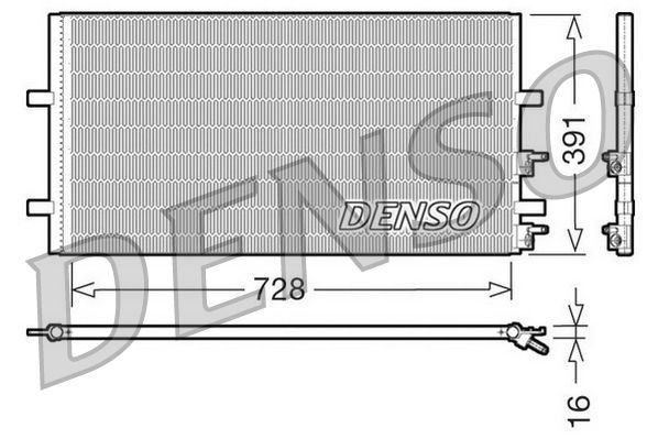 Obrázok Kondenzátor klimatizácie DENSO  DCN10017