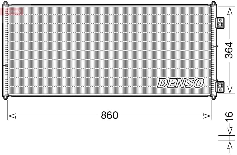 Obrázok Kondenzátor klimatizácie DENSO  DCN10032