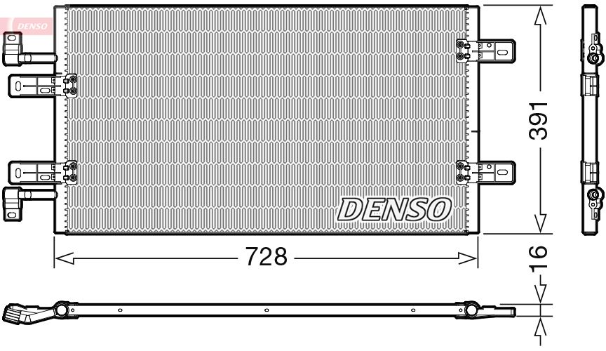 Obrázok Kondenzátor klimatizácie DENSO  DCN20019