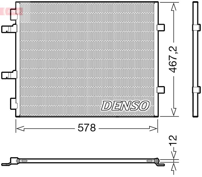 Obrázok Kondenzátor klimatizácie DENSO  DCN20042
