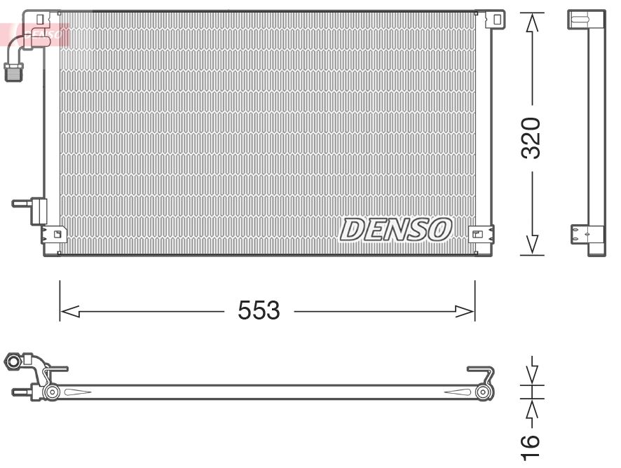 Obrázok Kondenzátor klimatizácie DENSO  DCN21014