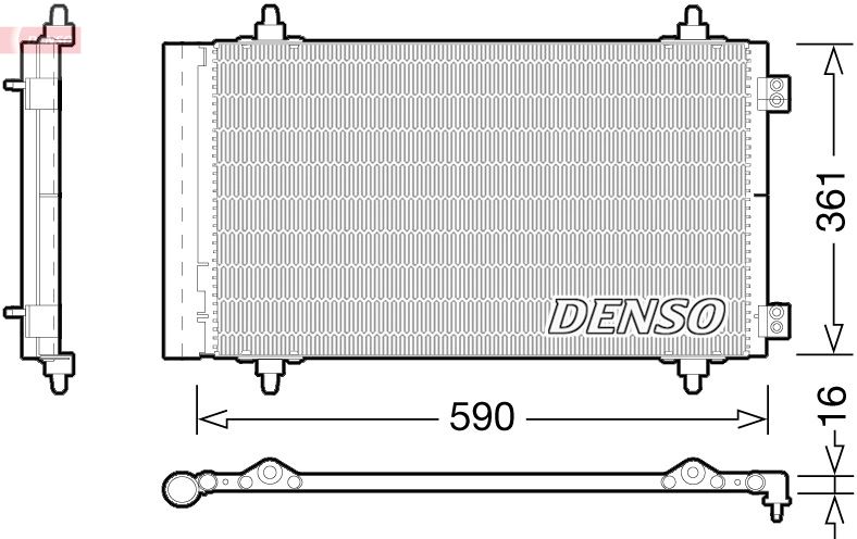 Obrázok Kondenzátor klimatizácie DENSO  DCN21018