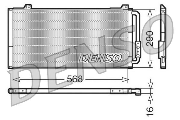 Obrázok Kondenzátor klimatizácie DENSO  DCN24001