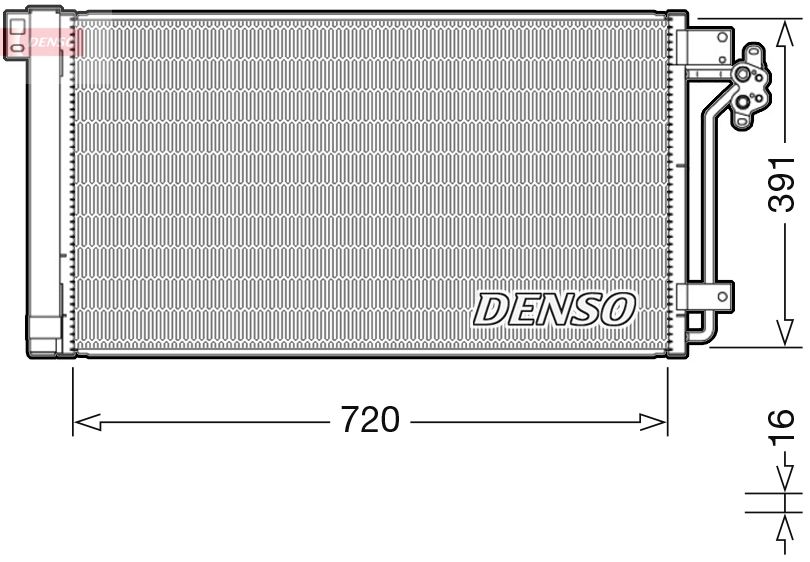 Obrázok Kondenzátor klimatizácie DENSO  DCN32020