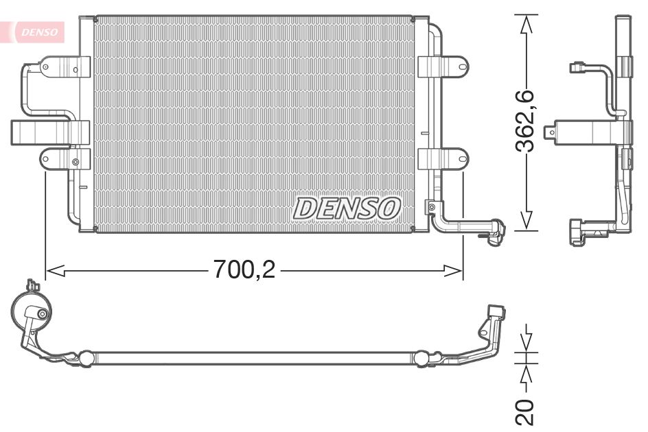 Obrázok Kondenzátor klimatizácie DENSO  DCN32022