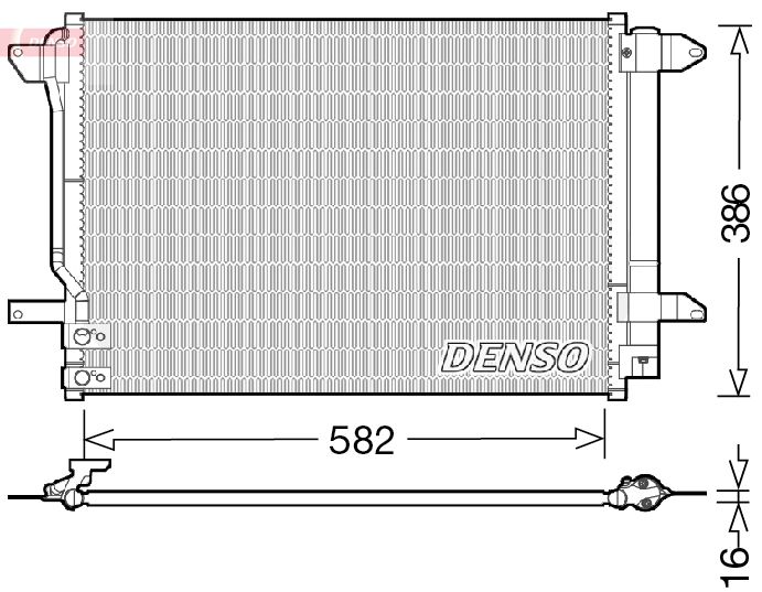 Obrázok Kondenzátor klimatizácie DENSO  DCN32027