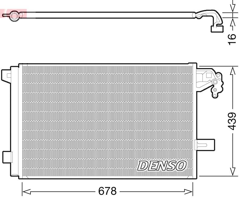 Obrázok Kondenzátor klimatizácie DENSO  DCN32063