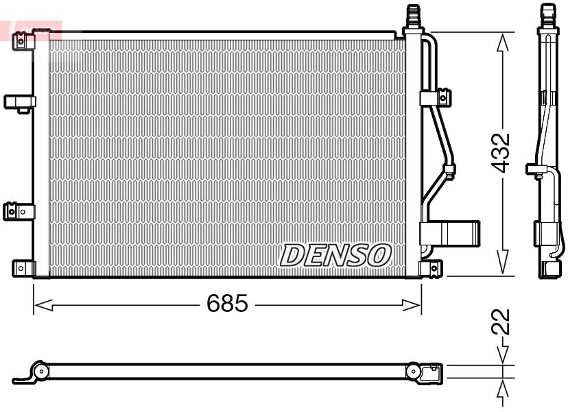 Obrázok Kondenzátor klimatizácie DENSO  DCN33013