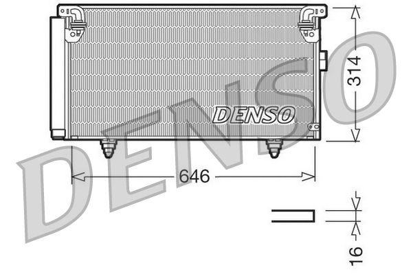 Obrázok Kondenzátor klimatizácie DENSO  DCN36001