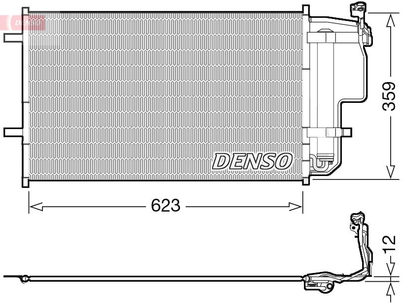 Obrázok Kondenzátor klimatizácie DENSO  DCN44011