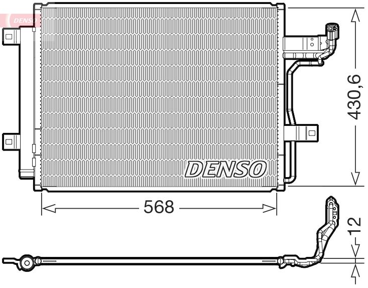 Obrázok Kondenzátor klimatizácie DENSO  DCN44019