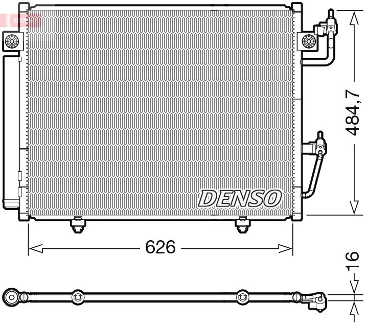 Obrázok Kondenzátor klimatizácie DENSO  DCN45009