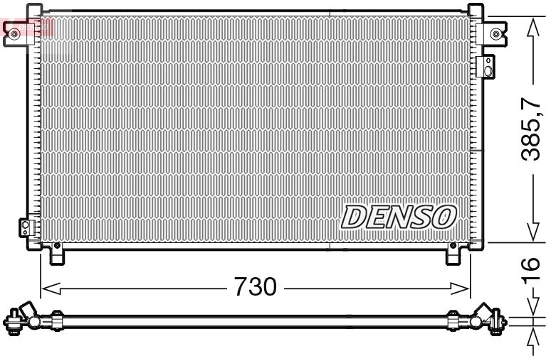 Obrázok Kondenzátor klimatizácie DENSO  DCN46033