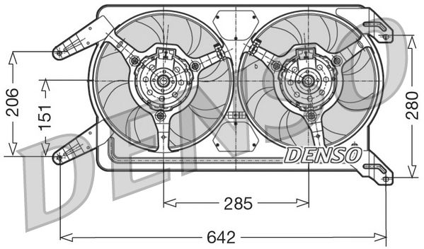 Obrázok Ventilátor chladenia motora DENSO  DER01012