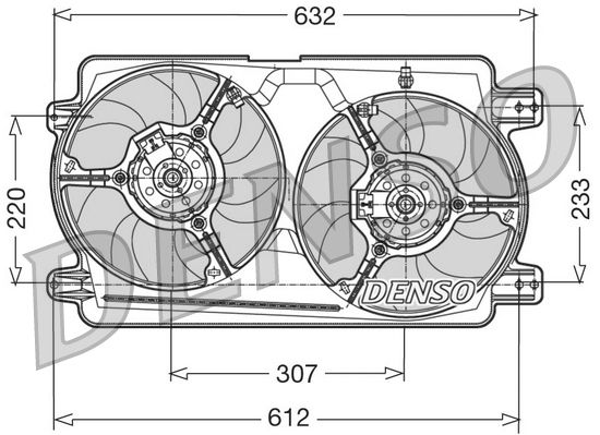Obrázok Ventilátor chladenia motora DENSO  DER01018