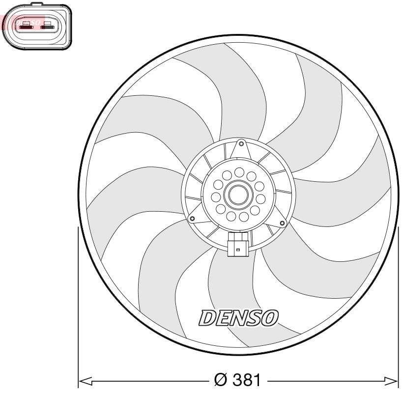 Obrázok Ventilátor chladenia motora DENSO  DER02006