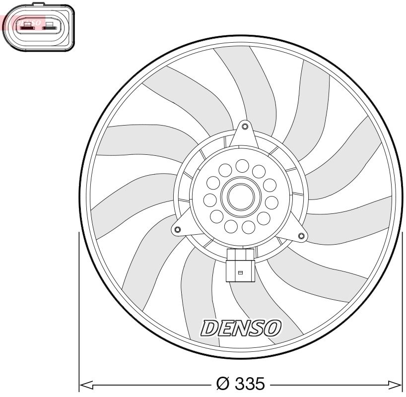 Obrázok Ventilátor chladenia motora DENSO  DER02008