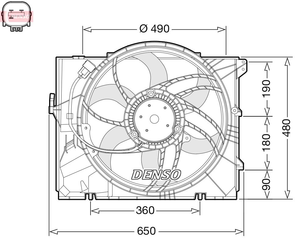 Obrázok Ventilátor chladenia motora DENSO  DER05011