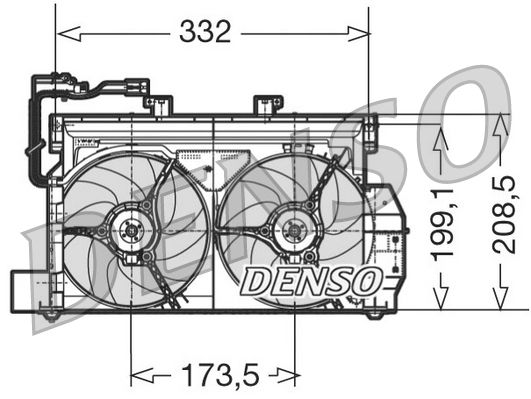 Obrázok Ventilátor chladenia motora DENSO  DER07001