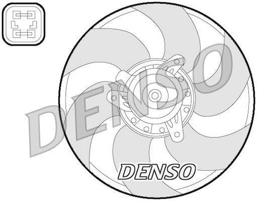 Obrázok Ventilátor chladenia motora DENSO  DER07009