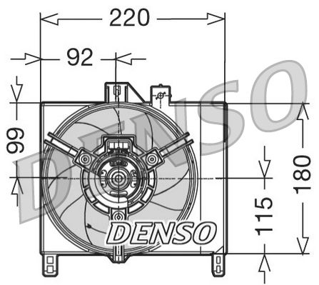 Obrázok Ventilátor chladenia motora DENSO  DER16002