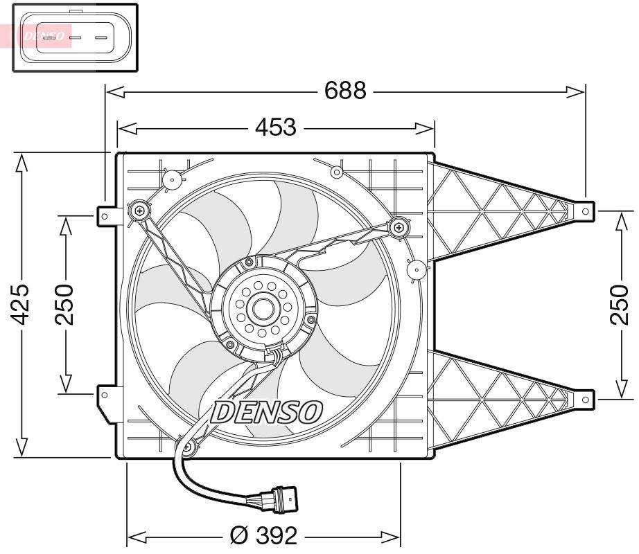 Obrázok Ventilátor chladenia motora DENSO  DER32016