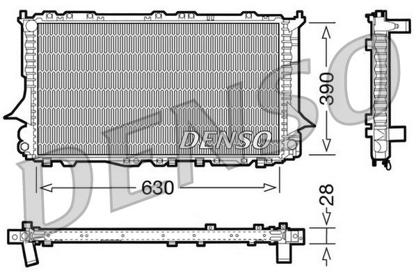 Obrázok Chladič motora DENSO  DRM02006