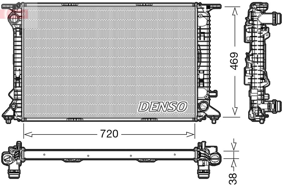 Obrázok Chladič motora DENSO  DRM02024