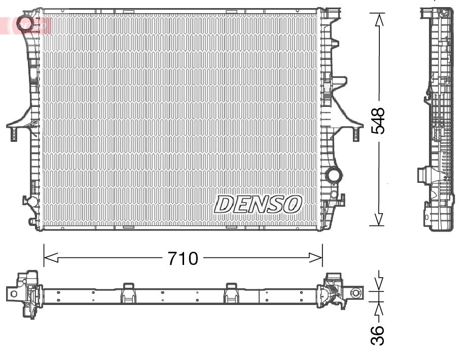 Obrázok Chladič motora DENSO  DRM02026
