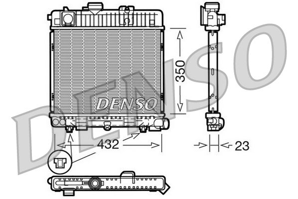 Obrázok Chladič motora DENSO  DRM05025