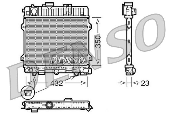 Obrázok Chladič motora DENSO  DRM05028
